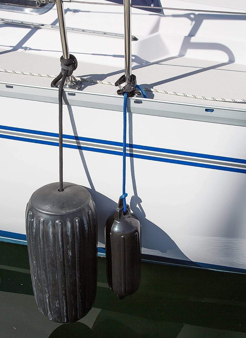 Danik Hook Marine Fender Hook â€“ Adjustable Boat Fender Hanger (Made in USA) â€“ No Knots Needed, High-Strength Composite for 3/8"â€“5/8" Line, Fits Up to 1 1/4" Rails (Fender Line Not Included) - Blue - Image 5